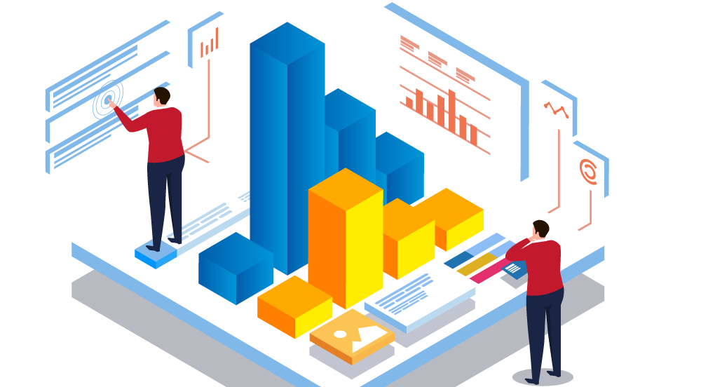 analysts working on 3d graphs