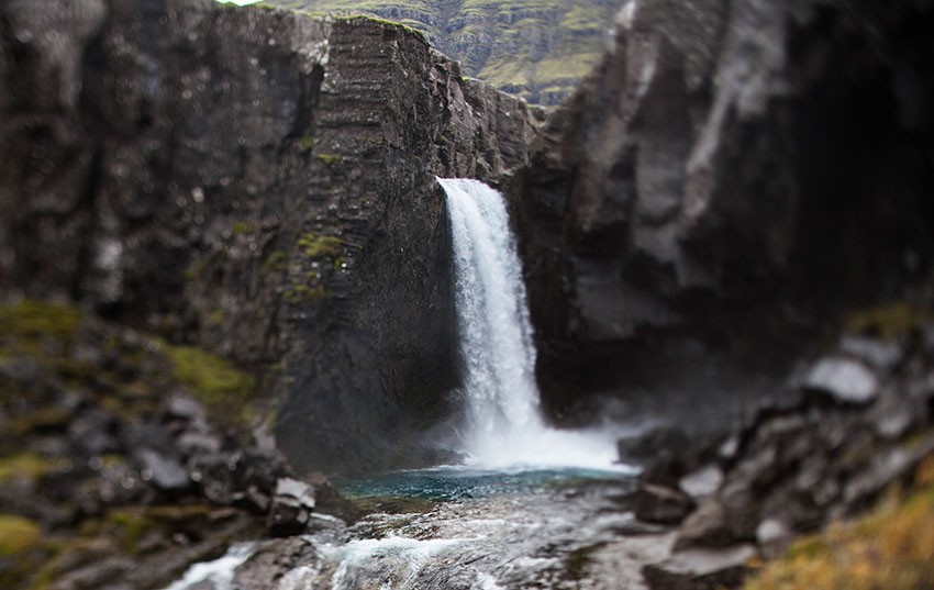 Landscape Photography shot of Iceland's Shadow Rainfalls