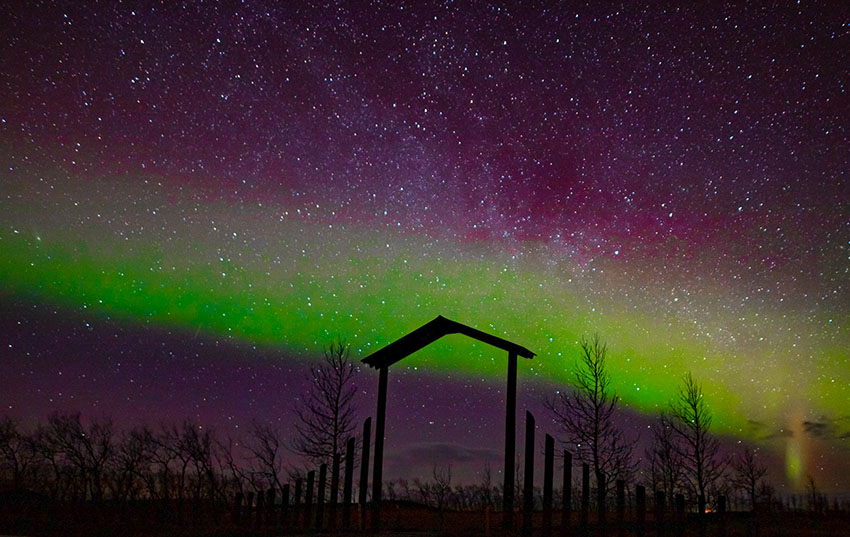 Landscape photography of aurora borealis