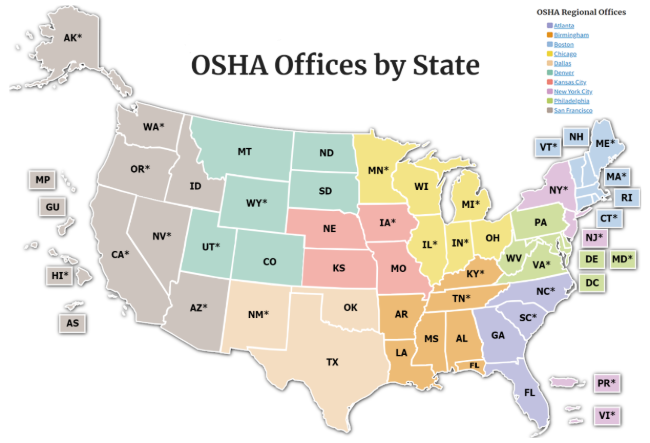 Updated OSHA offices by state November 2024